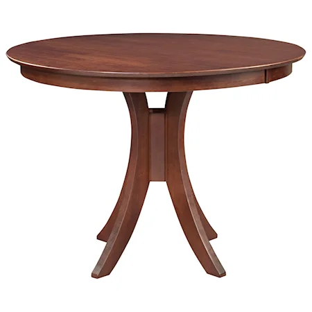 Transitional Round Counter Height Table with Pedestal Base